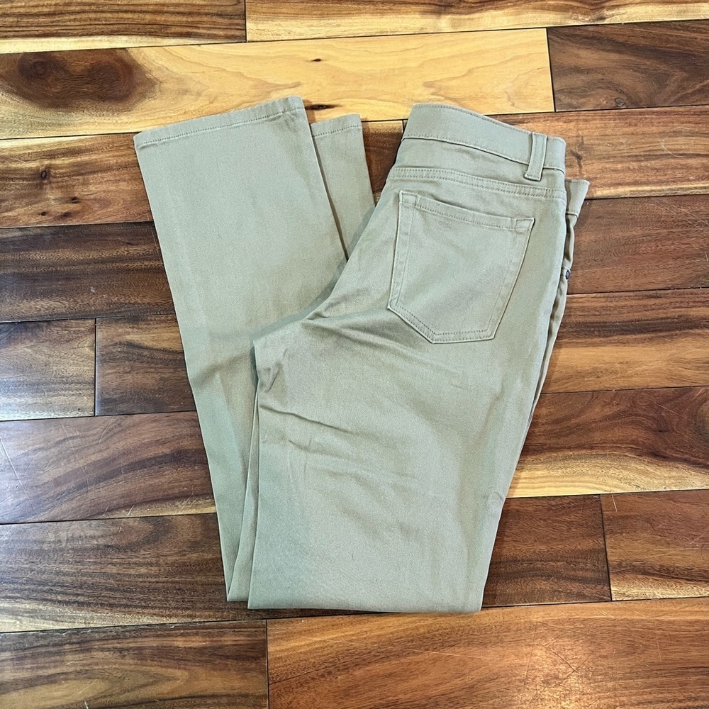 NWOT Boys Lands End 12 Iron Knees Khaki Tan Straight Leg Jeans Uniform Casual - Picture 2 of 9